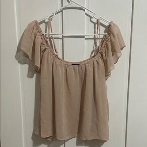 Lulus Elegant Women's Blush Pink Cold Shoulder Top